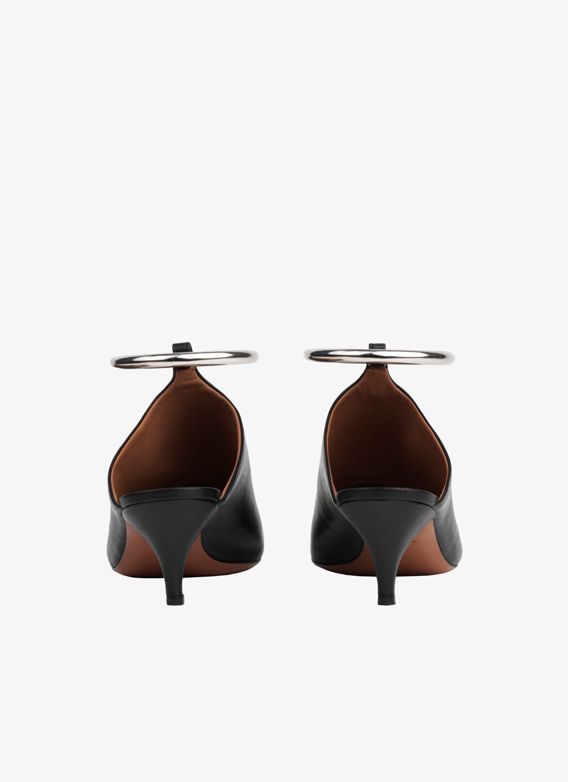 LEATHER BABOUCHES ALAÏA BLACK LEATHER BABOUCHES
